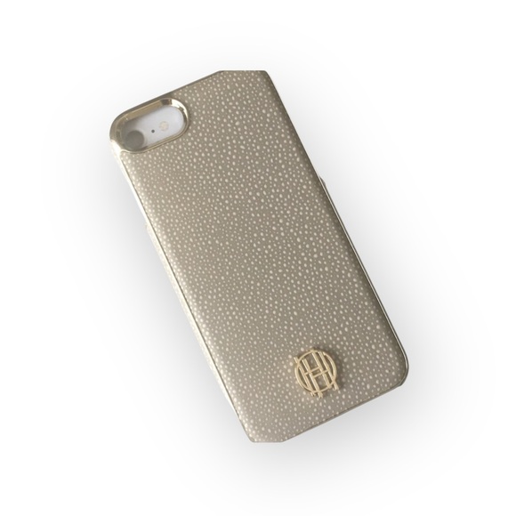 new House of Harlow 1960 ☏ Snap iPhone 6 / 7 / 8 Case ☏ Gold Printed Polka Dots - Picture 9 of 13